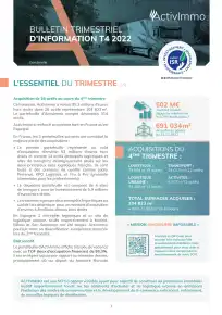 Bulletin trimestriel - 4ème trimestre 2022
