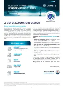 Bulletin trimestriel - 1er trimestre 2025