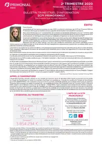 Bulletin trimestriel - 2ème trimestre 2020