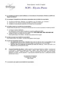 Bulletin de souscription (BS)