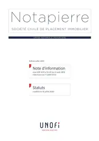 Note d'information & statuts - 2022