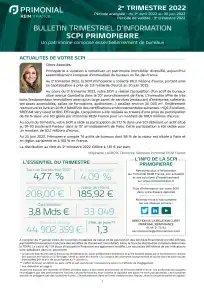 Bulletin trimestriel - 2ème trimestre 2022