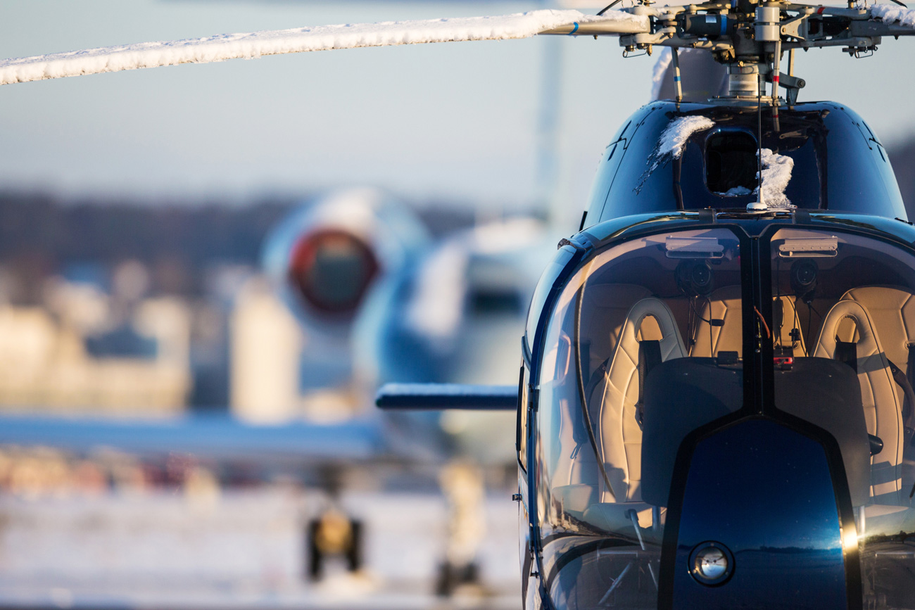 hélicoptère représentant la réussite financière procurée par un investissement dans le non coté